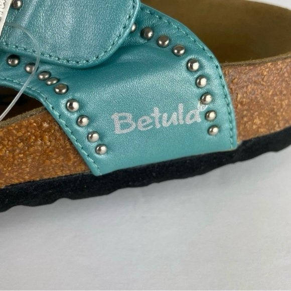 Birkenstock Betula Lambada Turquoise Teal Crystal Studded Sandals EUC - Picture 11 of 14